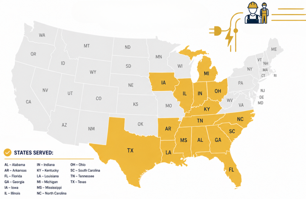 south power electric states served